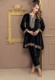 BLACK FUSION SET WITH SALWAR PANTS